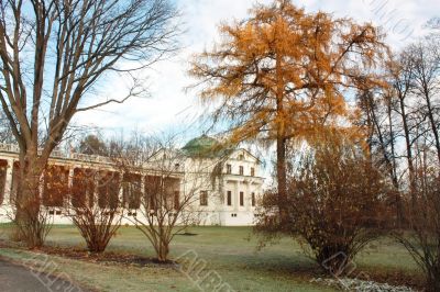 Autumn in the old-time estate near Moscow