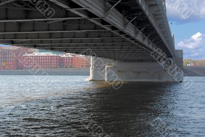 Under the bridge.