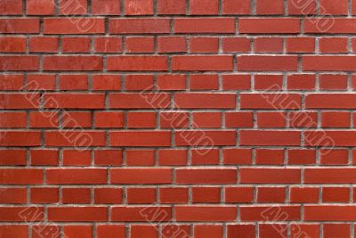 Red brick wall.