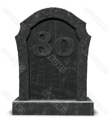 number eighty on gravestone