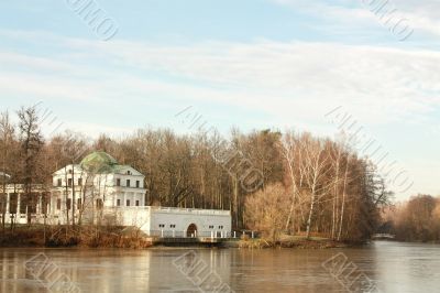 Palace among trees