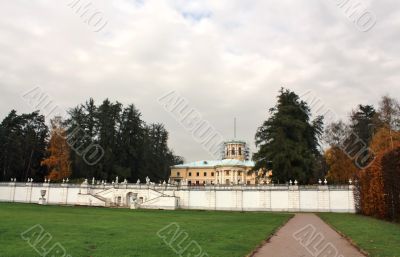 Landscape with old-time palace 