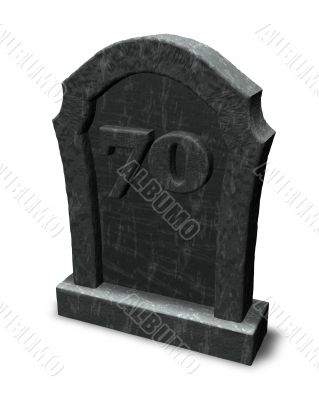 number seventy on gravestone