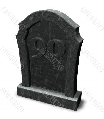 number ninety on gravestone
