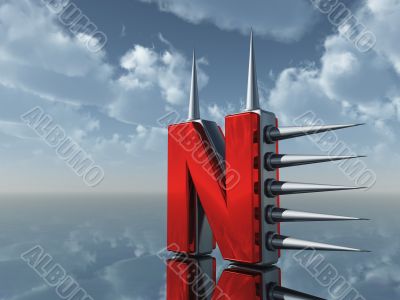 prickles letter n