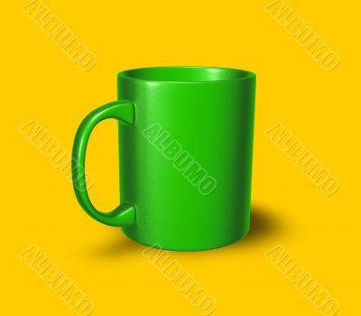 green mug
