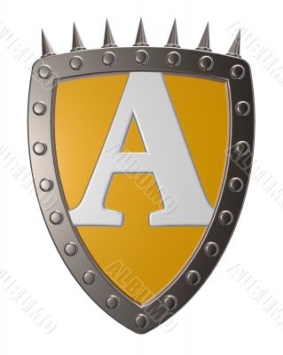 shield with letter A