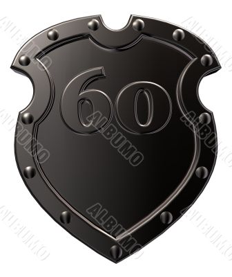 number on metal shield