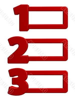 numbers with frames
