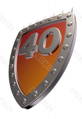 number on metal shield