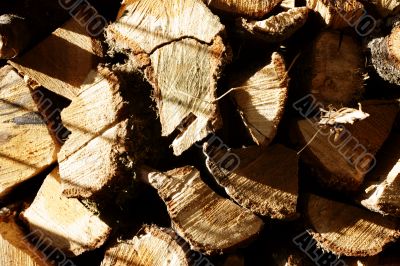 Stacked wood