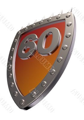 number on metal shield