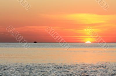 Sunset at sea