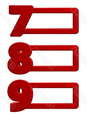 numbers with frames