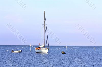 Small boat in the sea