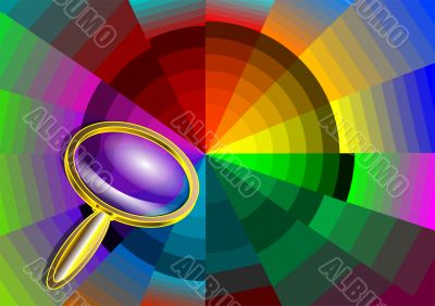 Color circle and magnifier