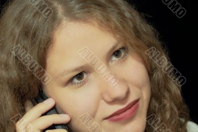 Young woman with long brown nature hair