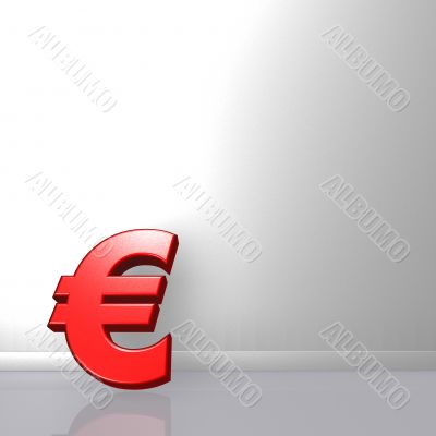 red euro symbol
