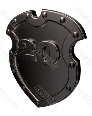number on metal shield