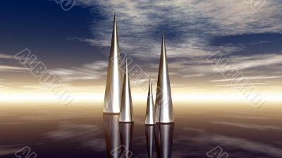 metal cones
