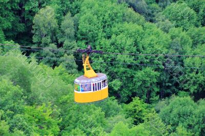 Funicular in Caucasus mountains