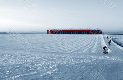 Walking in the snow