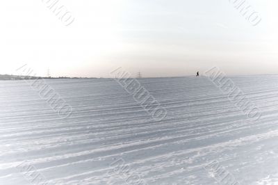 Jogging in the snow
