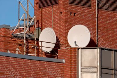Satellite antennas.