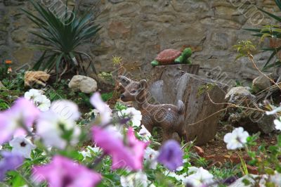 Decorative toys in the garden.