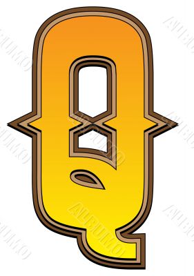 Western alphabet letter - Q