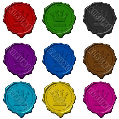 King crown wax seal collection