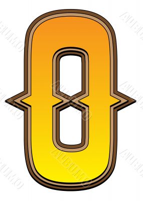 Western alphabet letter - O