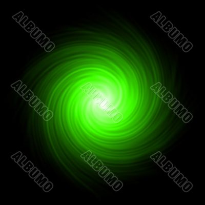 Green abstract background spiral