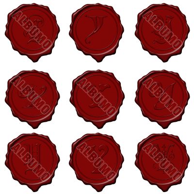 Wax seal alphabet letters - Y