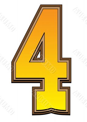 Western alphabet number  - 4