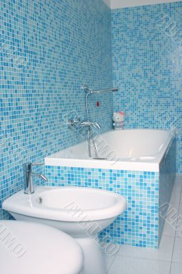 Blue bathroom