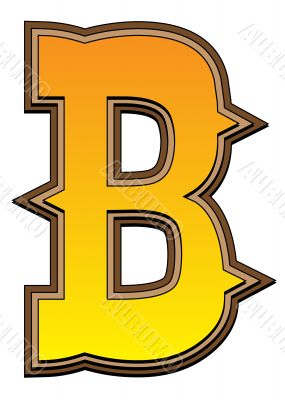 Western alphabet letter - B
