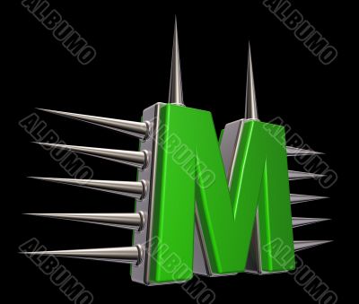 prickles letter m