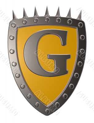 shield with letter