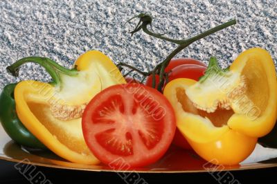 Still life with vegetables