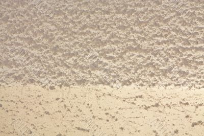 Layer of snow on glass