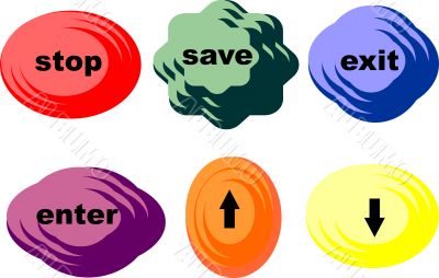 buttons for website, computer games, children