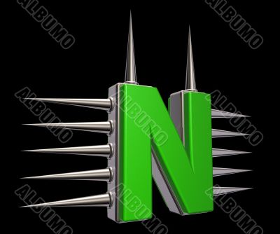 prickles letter n