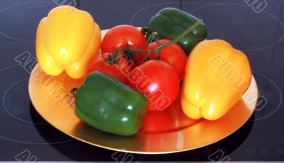 Still life with vegetables