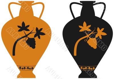 Amphora with image of grape vine