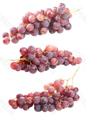 Tasty bunch of red grapes, isolated 