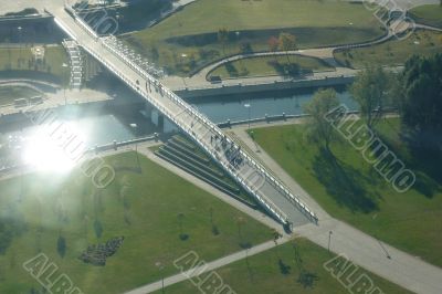 Minsk, city view, bridge