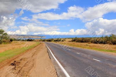 Landscape with road and sky