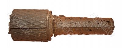 Old rusty grenade