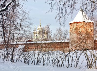 Monastery in winter